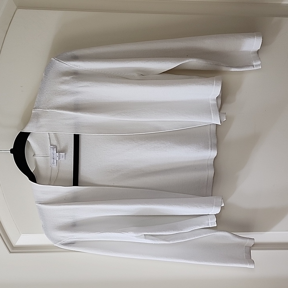 Charter club white sweater size M